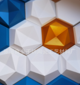 3D 陶瓷手工砖 小六角异形手工砖 千纳个性小砖 餐厅酒店会所瓷砖图4