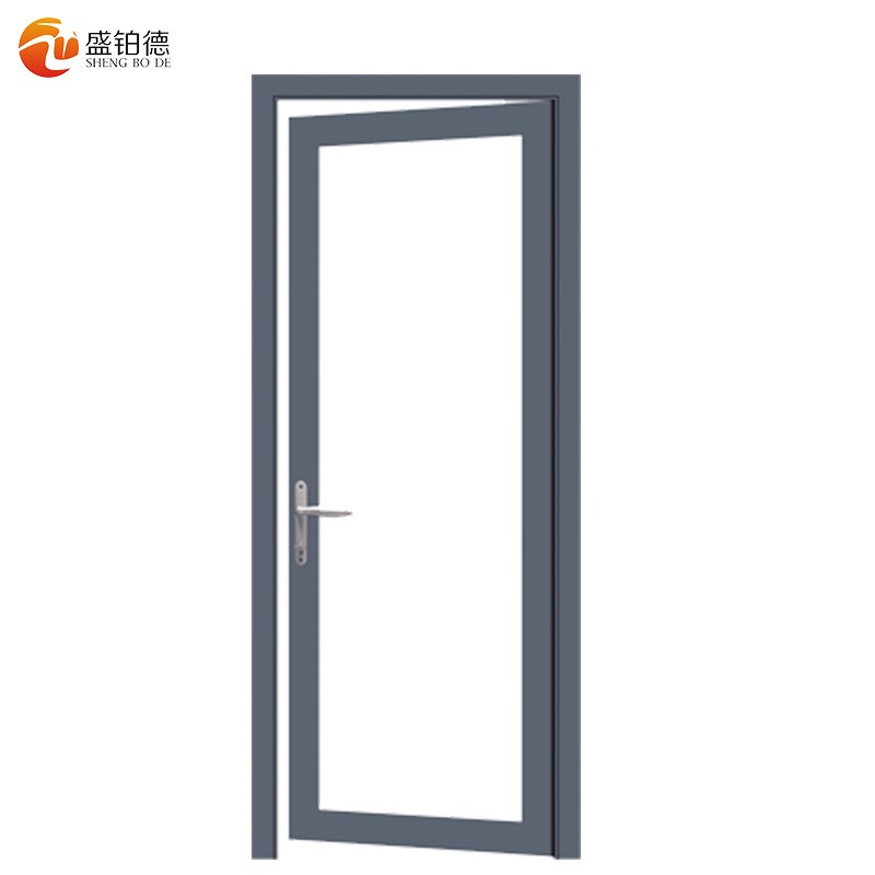 厂家直供断桥平开门 钛镁铝合金厕所门 隔音隔热阳台玻璃门定制图1