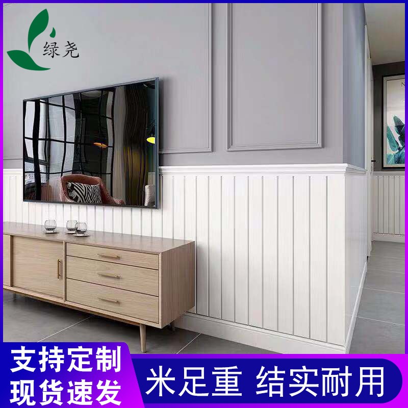 生态木浮雕板双75幼儿园墙裙护墙板绿可木pvc木塑吊顶材料图3