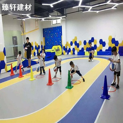 私教球纹防静电地胶 儿童体能训练中心地胶 健身房游乐场PVC地板图1