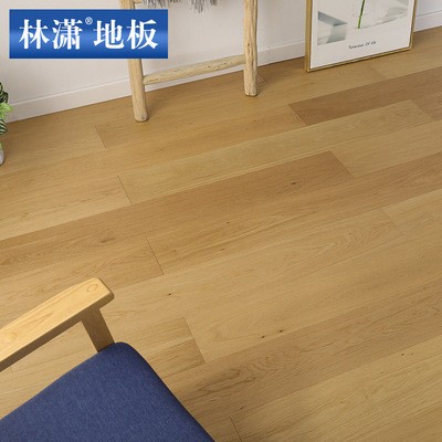三层橡木实木地板15mm复合原木地板家用轻奢灰色防水多层地暖专用图2