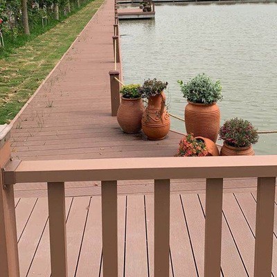 厂家直销 室外圆孔木塑地板 工程实心塑木地板 户外防潮复合板图4