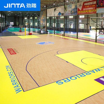 劲踏室内篮球场地胶塑胶pvc运动地板胶加厚卷材羽毛球场地胶厂家图2