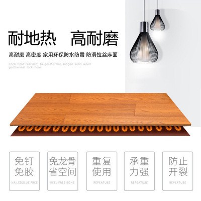 E1家用倒角封蜡 工厂直供质保20年暖色系12mm强化复合木地板图5