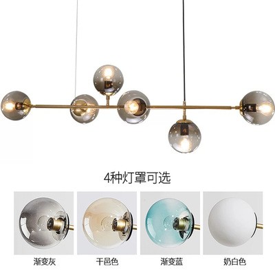 现代简约铁艺餐厅吧台吊灯6头 新款客厅4头灯具灯饰 厂家现货批发图5