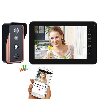 九寸可视对讲门铃别墅家用智能WIFi远程可视对讲门禁监控拍照门铃图4