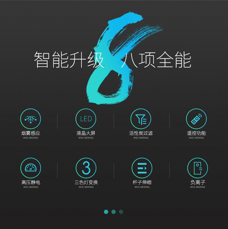 酒店麻将棋牌室专用灯茶楼空气净化器吸烟灯可伸缩升降护眼吊灯厂图4