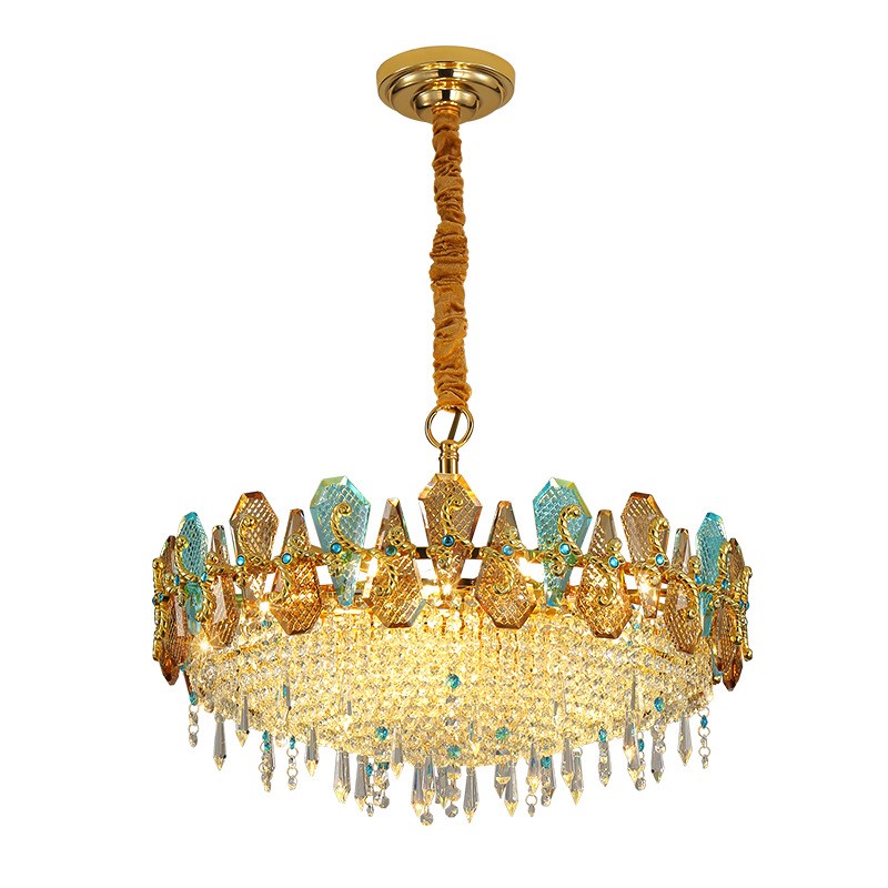 轻奢复古欧式大气水晶吊灯高档客厅餐厅卧室灯2021后现代新款灯具图5