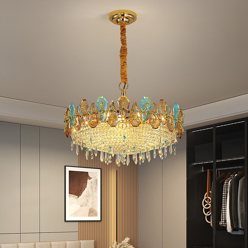 轻奢复古欧式大气水晶吊灯高档客厅餐厅卧室灯2021后现代新款灯具图3