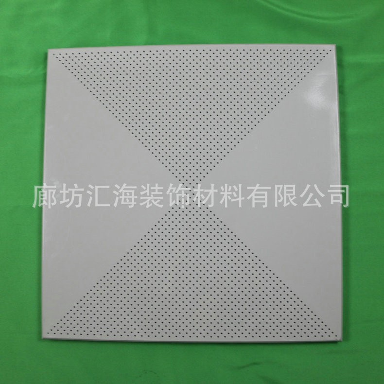 吊顶铝扣板 瓷烤铝单板吊顶装饰幕墙 厂家货源天花对角冲孔平面款图3