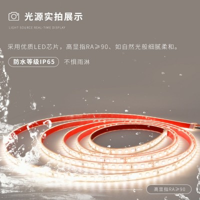 led柔性防水室外灯带条软套管12v24低压防水自粘嵌入式线形灯带图2