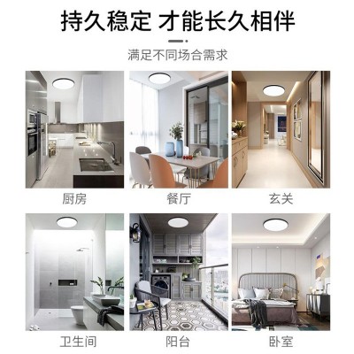 led全光谱吸顶灯批发三防灯简约走廊过道灯阳台灯圆形护眼卧室灯图4