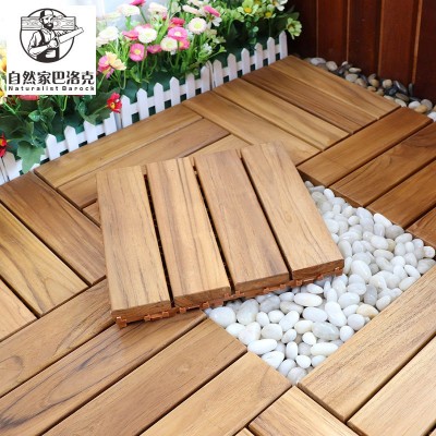 地板缅甸柚木柚木户外木地板批发阳台拼接防水防腐地板室外自铺图3