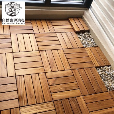 地板缅甸柚木柚木户外木地板批发阳台拼接防水防腐地板室外自铺图2
