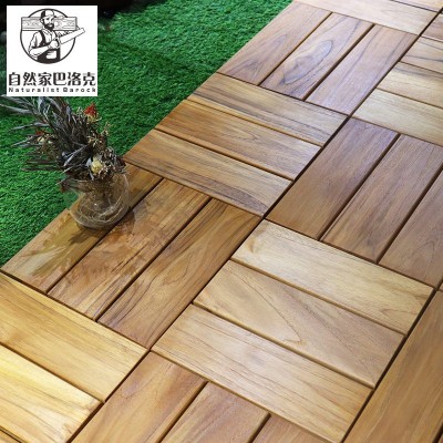 地板缅甸柚木柚木户外木地板批发阳台拼接防水防腐地板室外自铺图4