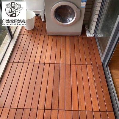 地板菠萝格户外庭院木地板批发阳台拼接防水防腐地板室外自铺图2