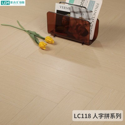奶川樱桃ins人字拼SPC石塑地板石晶无醛加厚锁扣卡扣式翻新家用 1平方米起批