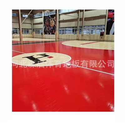 篮球场木地板 实木运动地板室内羽毛球场馆枫 育馆舞蹈防滑地板图5