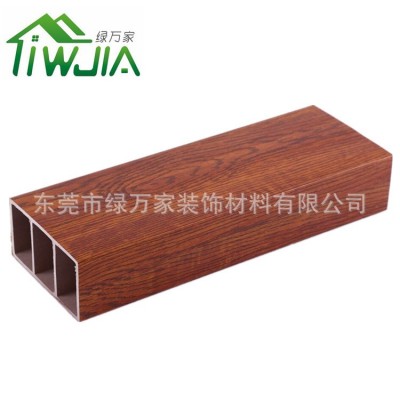 广东生态木 100x50方木 PVC方通立柱假梁隔断格栅 背景墙玄关吊顶图2