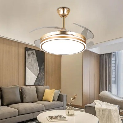 智能风扇灯led隐形电扇灯客厅吊扇灯ceiling fan餐厅卧室 风扇吊灯图3