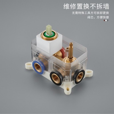 全铜哑白色嵌入墙式增压花洒冷热家用暗藏式暗装雨淋花洒套装图2