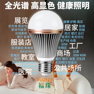全光谱护眼灯泡Ra98高显色RG0红光增强无频闪落地台灯E27三色变光图4