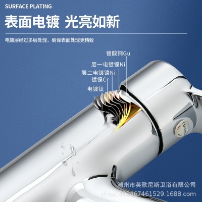 全铜台盆抽拉水龙头洗手洗脸盆防溅水龙头台上台下盆伸缩万向龙头图3
