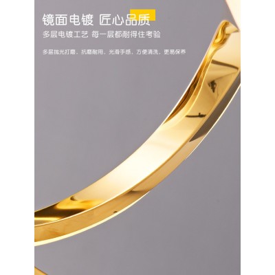 意式轻奢餐厅吊灯现代创意艺术长饭餐桌极简约设计感线条吧台灯具图2