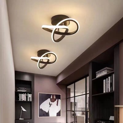 led简约现代过道走廊吸顶灯双圆圈衣帽间玄关阳台入户灯北欧灯具图2