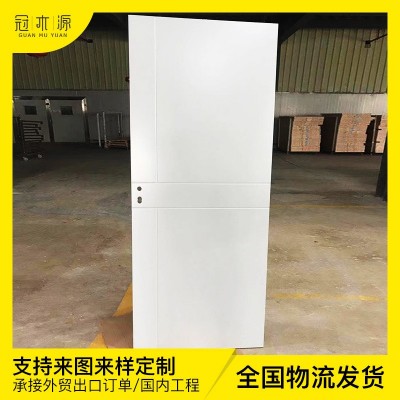 厂家批发卧室门整套 极简白色室内隔音烤漆室内房间卧室门整套图1