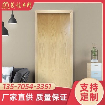 佛山实木门工厂水曲柳木木皮烤漆家居家用门业室内门烤漆门图1
