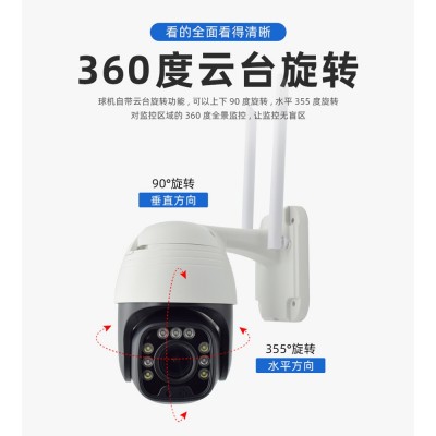 室外无线监控摄像头 30倍变焦高清360全景语音报警4G太阳能监视器图2