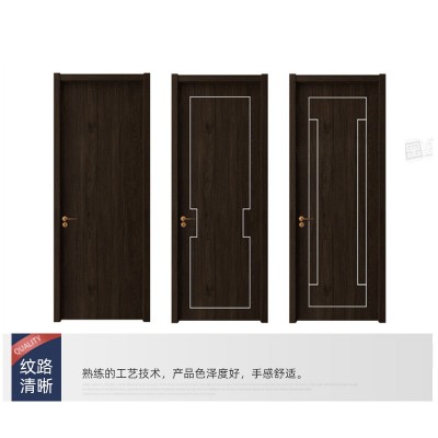 成都厂家供应实木家用室内门轻奢极简免漆门庭院花园酒店工程木门图2