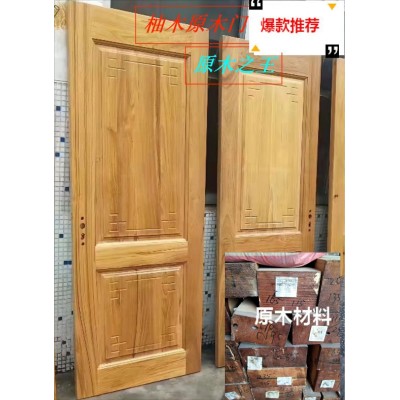 柚木门　菠萝格门选老品牌红海豚全原木门货真价实图1