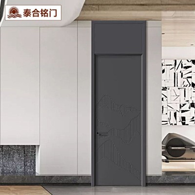 PET无漆木门一门到顶简约室内门加高房间平开式隔音卧室门厂家图3