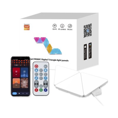 WiFi音乐三角形拼接量子灯电竞智能家居电视背景RGB氛围灯奇光板图5