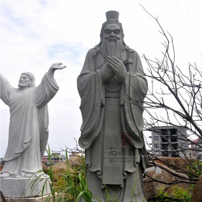 莆田石雕花岗岩雕刻校园历史名人雕塑孔子雕刻校园景观人物像雕塑图2