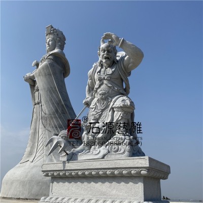 石源艺雕湄洲海上妈祖石雕像埕头黄金珠宝城标志性石像海峡女神图3
