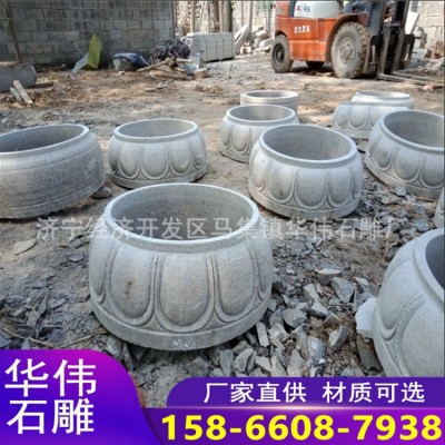 公园广场凉亭走廊柱子底座石头墩子 四合院柱子垫石门墩 青石柱础图1