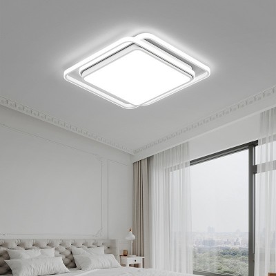 新品设计师推LED房间吸顶灯ZY146白现代简约客厅卧室灯具全屋套餐图2