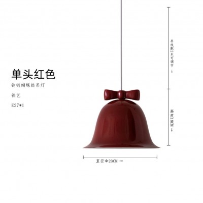 餐厅吊灯现代简约卧室床头吧台灯创意铃铛服装橱窗奶茶店网红吊灯图5
