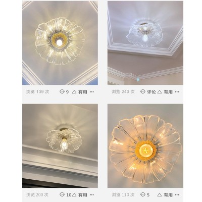 现代简约led水晶吸灯批发玄关轻奢吸顶灯创意个性阳台走廊过道灯图2