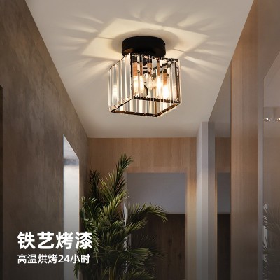 现代简约led水晶吸灯批发玄关轻奢吸顶灯创意个性阳台走廊过道灯图3