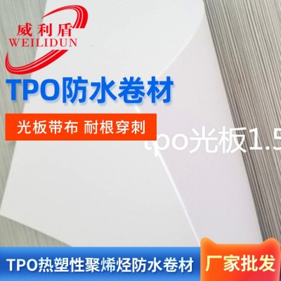热塑性聚烯烃tpo防水卷材楼顶防水耐根穿刺外露tpo高分子防水卷材图4