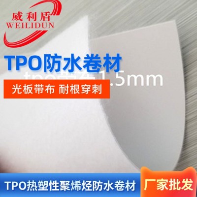热塑性聚烯烃tpo防水卷材楼顶防水耐根穿刺外露tpo高分子防水卷材图3