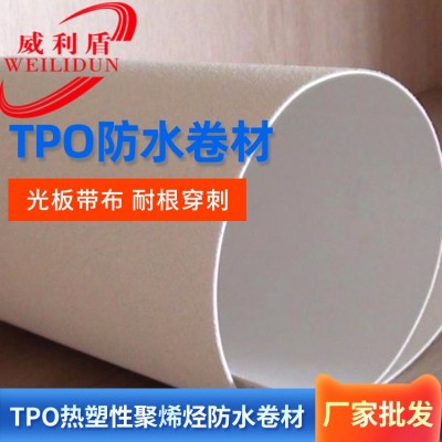 热塑性聚烯烃TPO防水卷材 耐根穿刺国标企标 1.5mm TPO自粘卷材图5