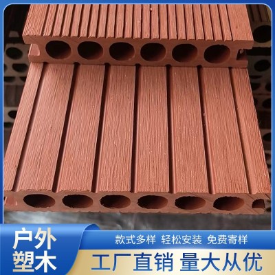 塑木地板户外地板木塑自铺室外共挤阳台庭院板材防腐木朔地板供应图1