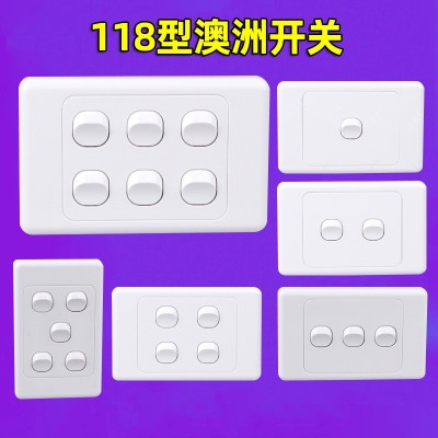澳标澳规两开六孔10A/15A澳大利亚新西兰澳洲墙壁开关插座面板118图3