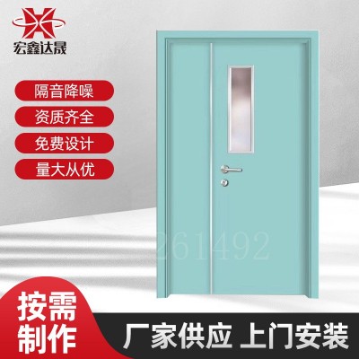 加工定制仿木纹转印医院无障碍病房门 医办室钢质门 工程钢质门