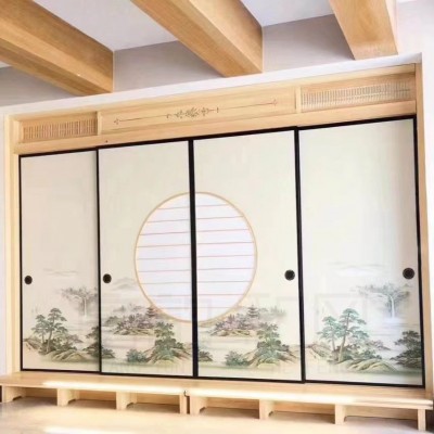日式推拉门折叠木门卧室门实木门和室阳台门茶室隔断门榻榻米吊轨